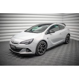 Накладки сплиттеры на пороги на Opel Astra J GTC OPC-Line