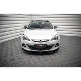 Накладка сплиттер на передний бампер на Opel Astra J GTC OPC-Line