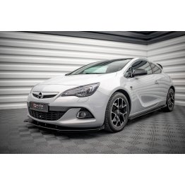 Накладка сплиттер на передний бампер на Opel Astra J GTC OPC-Line