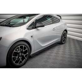 Накладки сплиттеры на пороги на Opel Astra J GTC OPC-Line