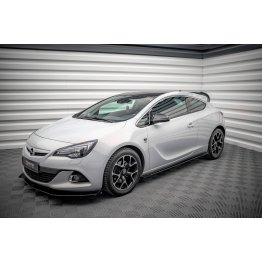 Накладки сплиттеры на пороги на Opel Astra J GTC OPC-Line