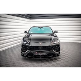 Накладка сплиттер на передний бампер на Lamborghini Urus