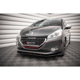 Накладка сплиттер на передний бампер на Peugeot 208 I GTi