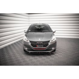 Накладка сплиттер на передний бампер на Peugeot 208 I GTi