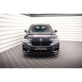 Накладка сплиттер на передний бампер на BMW X3 G01 M40d / M40i / M-Pack