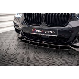 Накладка сплиттер на передний бампер на BMW X3 G01 M40d / M40i / M-Pack