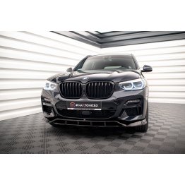 Накладка сплиттер на передний бампер на BMW X3 G01 M40d / M40i / M-Pack