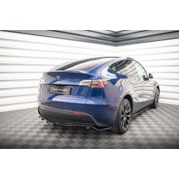 Накладка сплиттер на задний бампер на Tesla Model Y