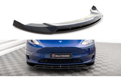 Накладка сплиттер на передний бампер на Tesla Model Y