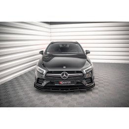 Накладка сплиттер на передний бампер на Mercedes AMG A W177 A35 AMG Aero