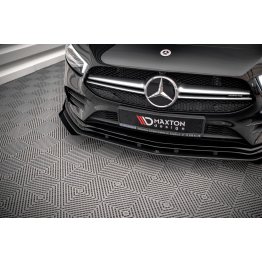 Накладка сплиттер на передний бампер на Mercedes AMG A W177 A35 AMG Aero