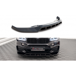 Накладка сплиттер на передний бампер на BMW X6 F16 M-Pack