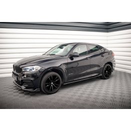 Накладки сплиттеры на пороги на BMW X6 F16 M-Pack