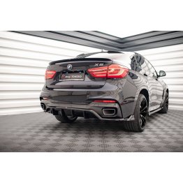 Накладка сплиттер на задний бампер на BMW X6 F16 M-Pack