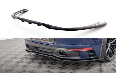 Накладка сплиттер на задний бампер на Porsche 911 / 992 Carrera / Carrera S Aero