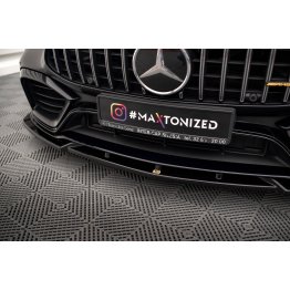 Накладка сплиттер на передний бампер Вариант2 на Mercedes AMG GT 63S 4D Coupe