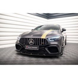 Накладка сплиттер на передний бампер Вариант2 на Mercedes AMG GT 63S 4D Coupe