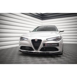 Накладка сплиттер на передний бампер на Alfa Romeo Giulia Sport