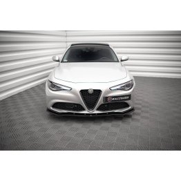 Накладка сплиттер на передний бампер на Alfa Romeo Giulia Sport