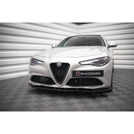 Накладка сплиттер на передний бампер на Alfa Romeo Giulia Sport