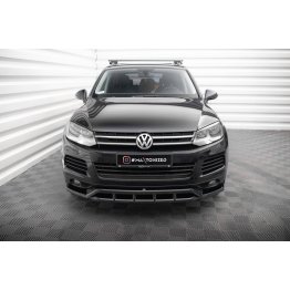 Накладка сплиттер на передний бампер на Volkswagen Touareg II