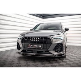 Накладка сплиттер на передний бампер на Audi Q3 F3 S-Line