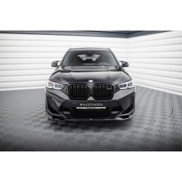 Накладка сплиттер на передий бампер V2 на BMW X3 M F97 рестайл