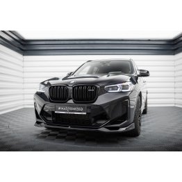 Накладка сплиттер на передий бампер V2 на BMW X3 M F97 рестайл