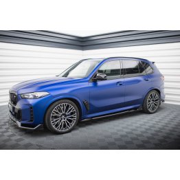 Накладки сплиттеры на пороги на BMW X5 G05 M-Pack рестайл