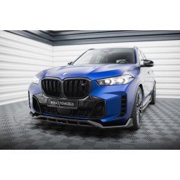 Накладка сплиттер на передний бампер на BMW X5 G05 M-Pack рестайл