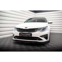 Накладка сплиттер на передний бампер V2 на Kia Optima IV рестайл