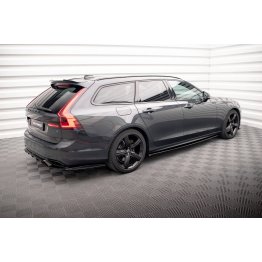 Накладки сплиттеры на пороги на Volvo V90 II R-Design