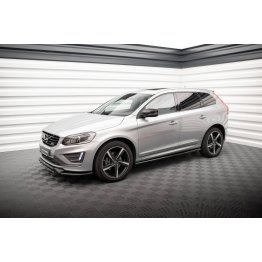 Накладки сплиттеры на пороги на Volvo XC60 R-Design рестайл