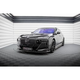 Накладка сплиттер на передний бампер V2 на BMW 7 G70 M-Pack / M760E