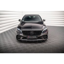 Накладка сплиттер на передний бампер на Mercedes C W205 C43 AMG / AMG-Line рестайл