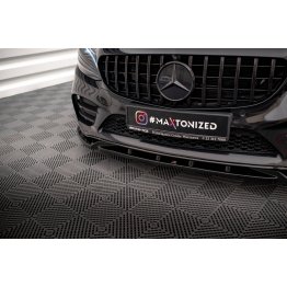 Накладка сплиттер на передний бампер на Mercedes C W205 C43 AMG / AMG-Line рестайл