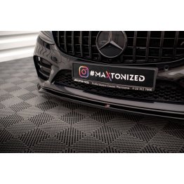 Накладка сплиттер на передний бампер на Mercedes C W205 C43 AMG / AMG-Line рестайл