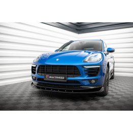 Накладка сплиттер на передний бампер на Porsche Macan I