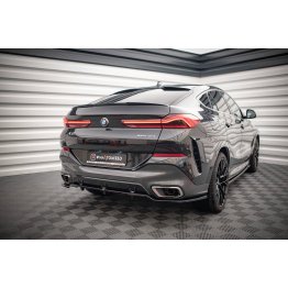 Накладка сплиттер на задний бампер V2 на BMW X6 G06 M-Pack