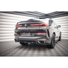 Накладка сплиттер на задний бампер V3 на BMW X6 G06 M-Pack