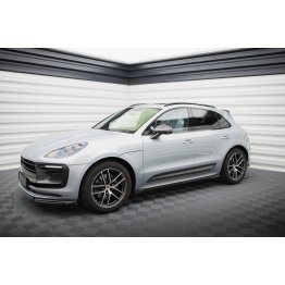 Накладки сплиттеры на пороги на Porsche Macan I T рестайл