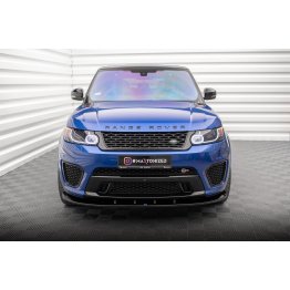 Накладка сплиттер на передний бампер на Range Rover Sport II SVR