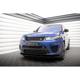 Накладка сплиттер на передний бампер на Range Rover Sport II SVR