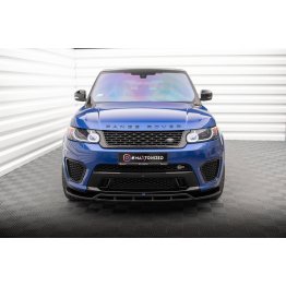 Накладка сплиттер на передний бампер V2 на Range Rover Sport II SVR