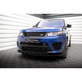 Накладка сплиттер на передний бампер V2 на Range Rover Sport II SVR