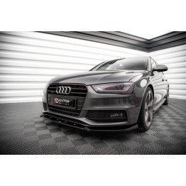 Накладка сплиттер на передний бампер на Audi A4 S-Line / S4 B8 рестайл