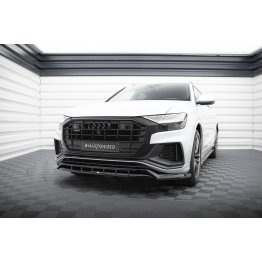 Накладка сплиттер на передний бампер на Audi SQ8 / Q8 S-Line