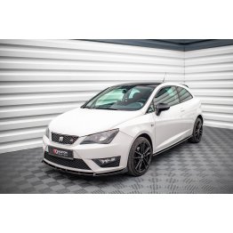 Накладка сплиттер на передний бампер V2 на Seat Ibiza IV FR SC рестайл