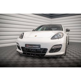 Накладка сплиттер на передний бампер на Porsche Panamera I Turbo Sport Design Package