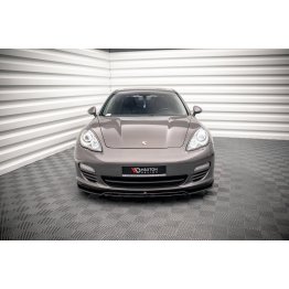 Накладка сплиттер на передний бампер на Porsche Panamera I